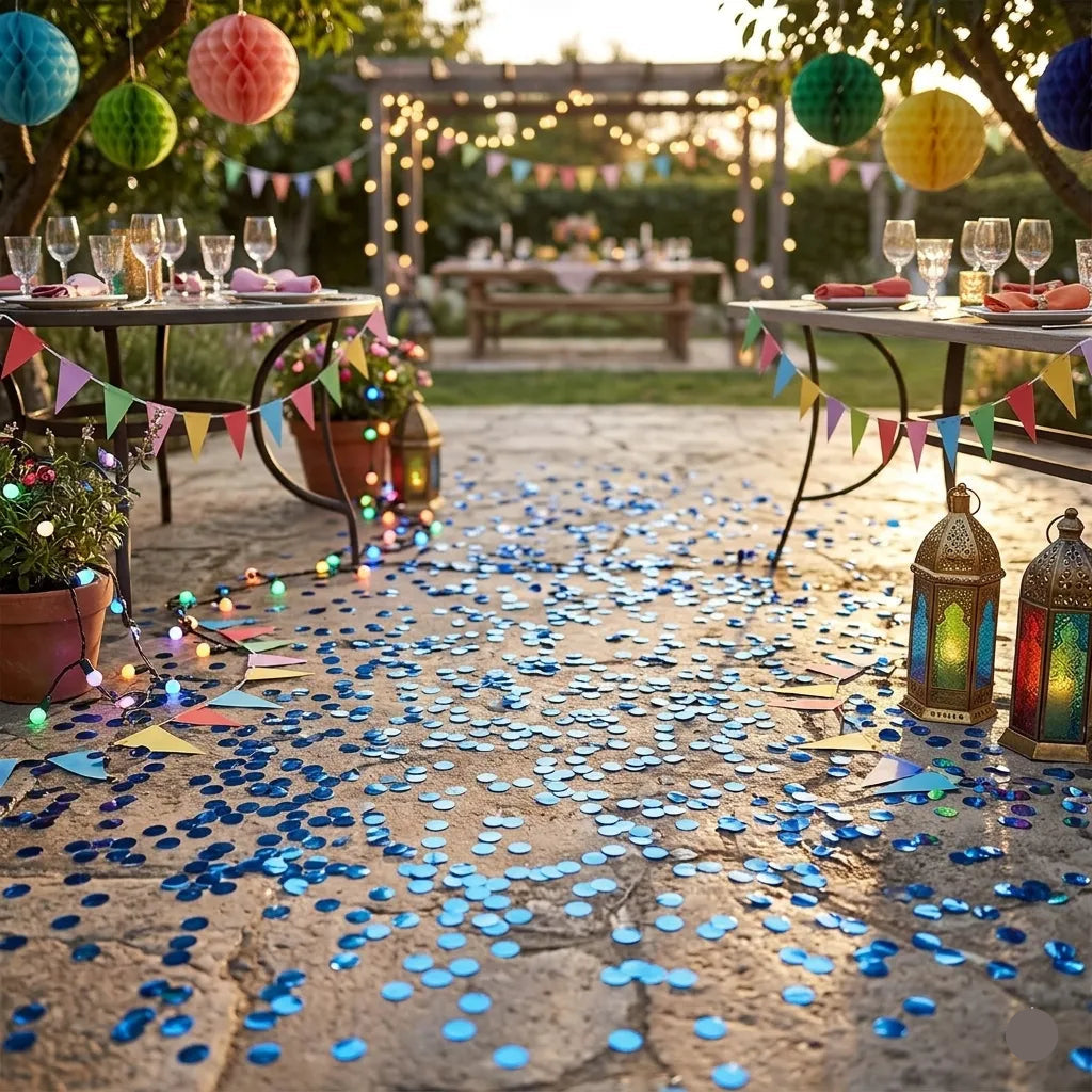 Confettis Festifs Bleus Elégant Unique