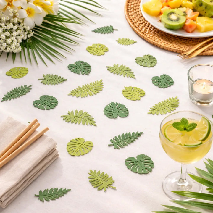 Confettis Feuilles Tropicales