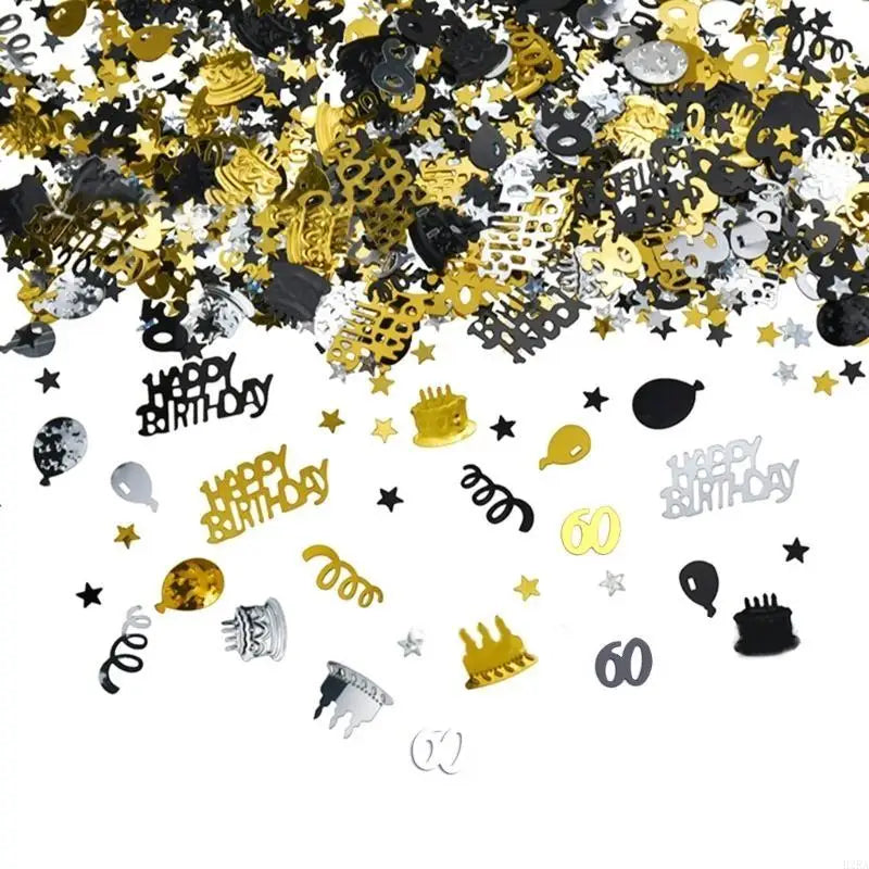 Confettis Happy Birthday 60th Design