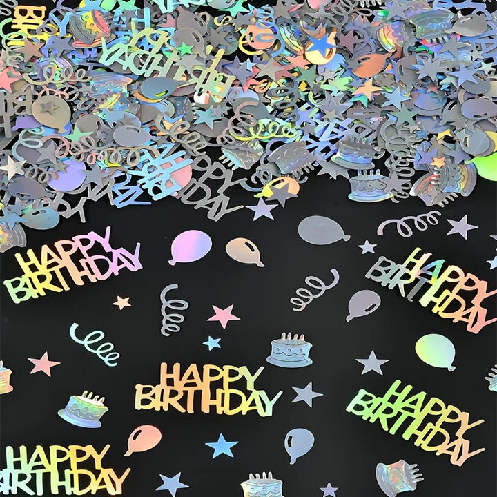 Confettis Happy Birthday Arc-en-ciel