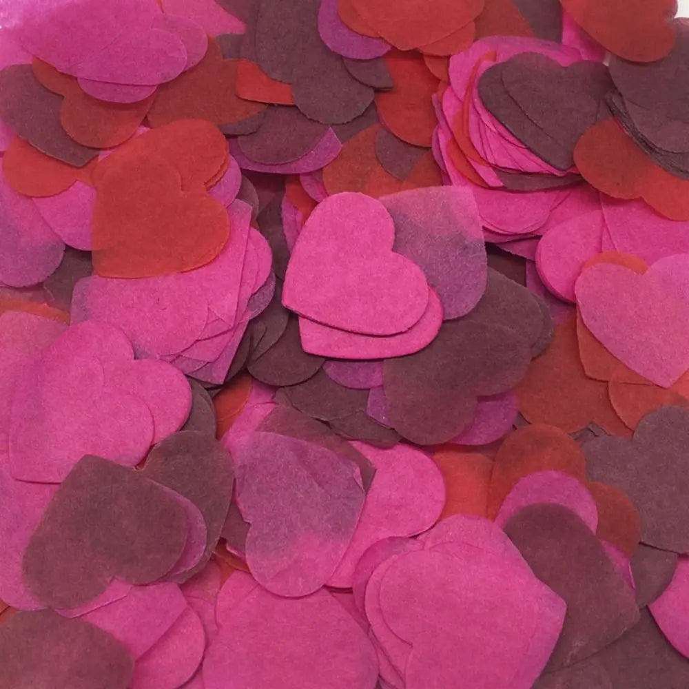 Confettis Papier Cœurs Rouges Chic