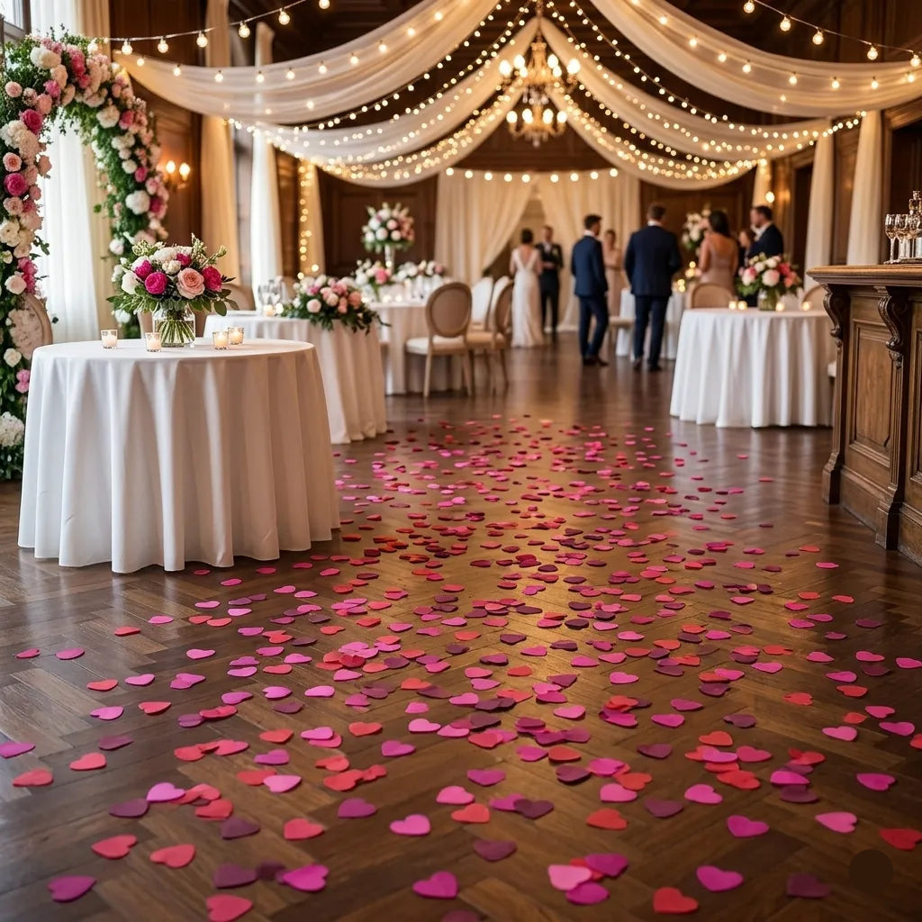 Confettis Papier Cœurs Rouges Unique