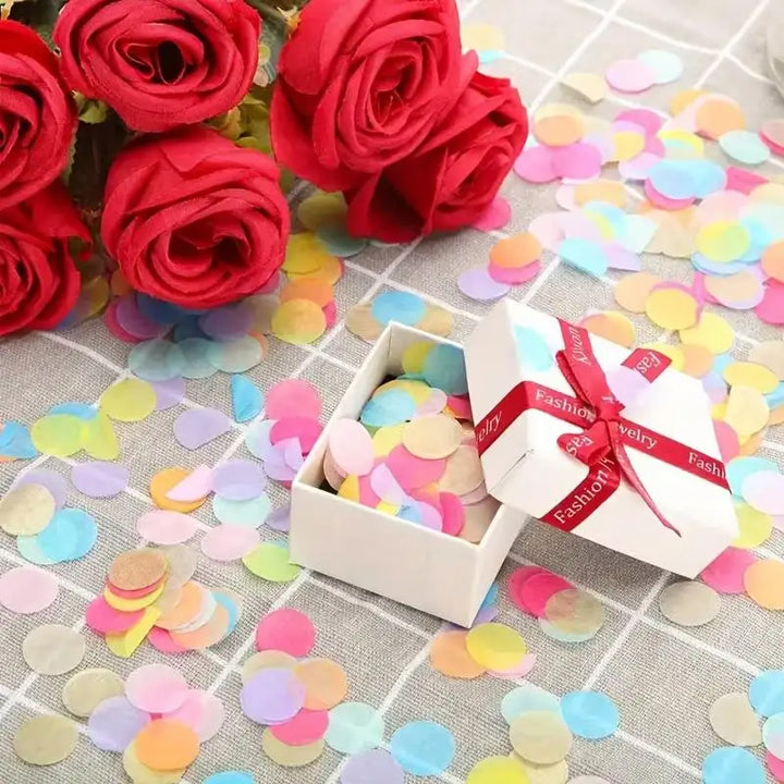 Confettis Ronds Arc-en-Ciel
