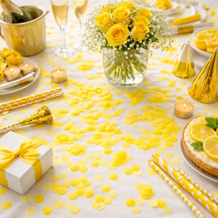Confettis de Fête Jaunes