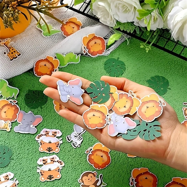 Confettis de Table Animaux de la Jungle