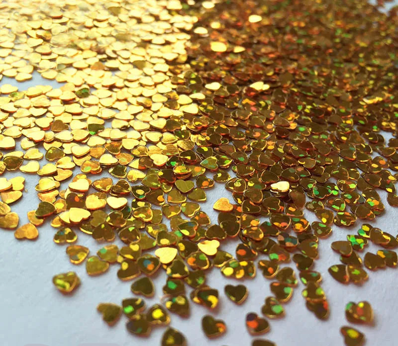 Confettis de Table Cœurs Or