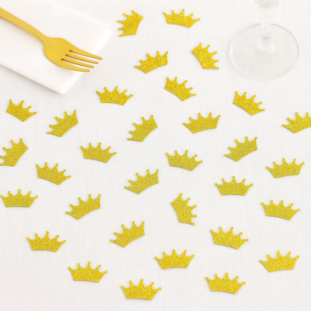Confettis de Table Couronne Or
