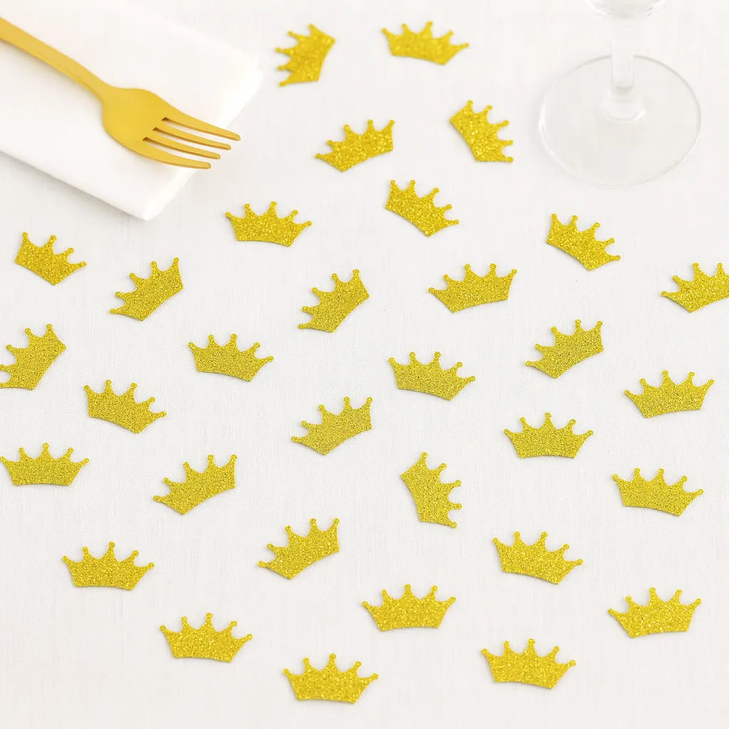 Confettis de Table Couronne Or