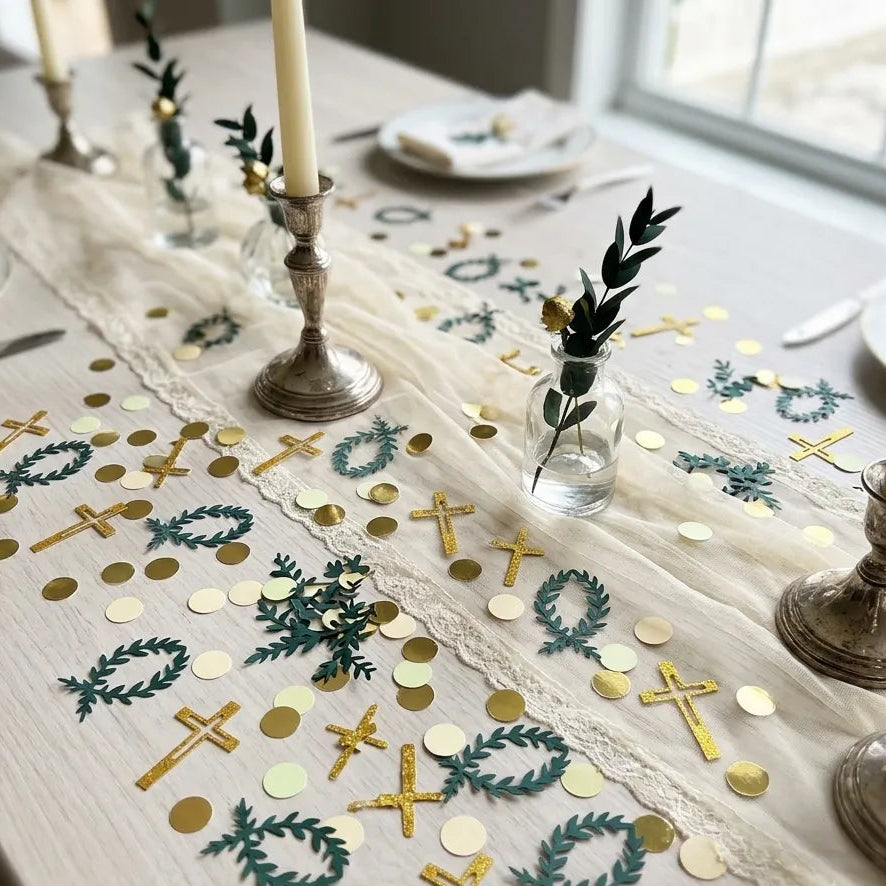 Confettis de Table Croix Léger
