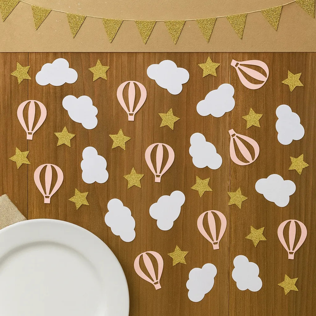 Confettis de Table Montgolfière