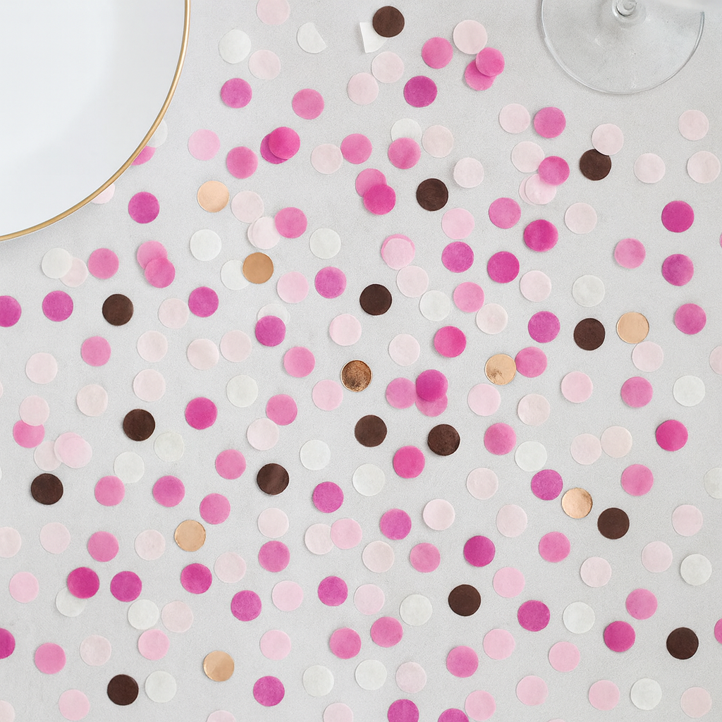 Confettis de Table Rose et Or