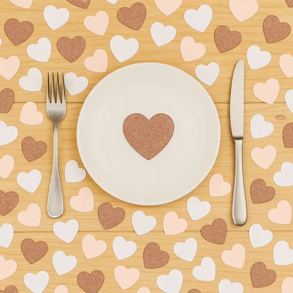 Confettis de Table en Papier Thème Rose