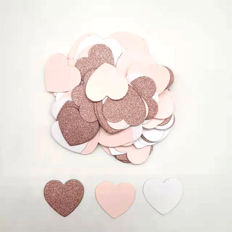 Confettis de Table en Papier Thème Rose Tendance