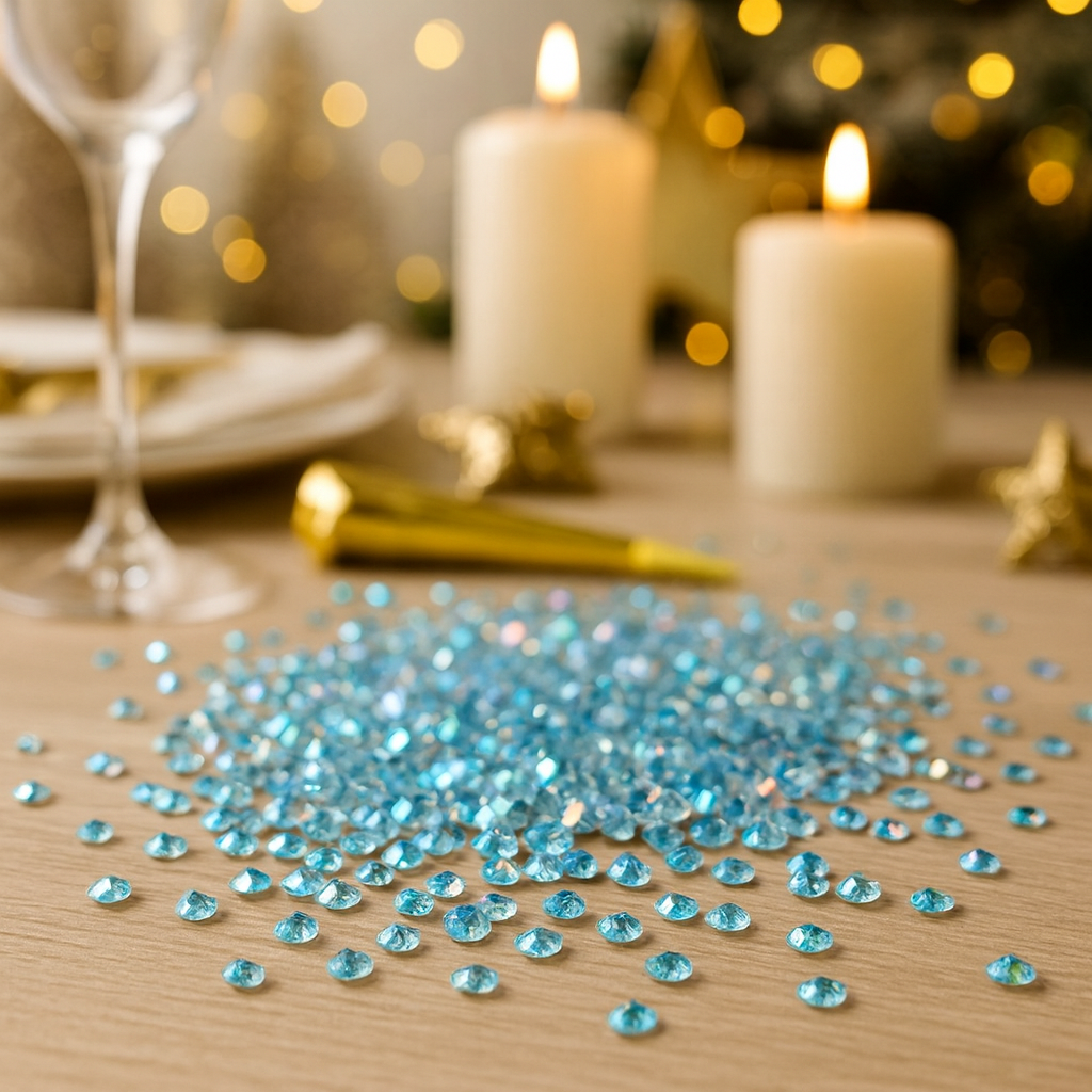 Confettis en Cristal Acrylique Bleu