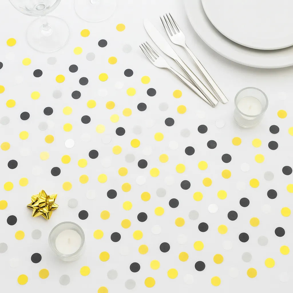 Confettis en Papier Noir et Doré