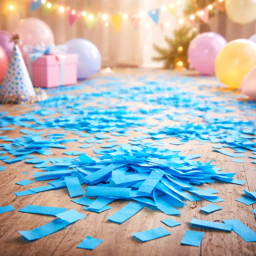 Confettis en Papier de Soie Bleu Unique