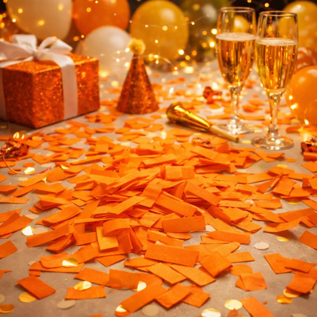 Confettis en Papier de Soie Orange