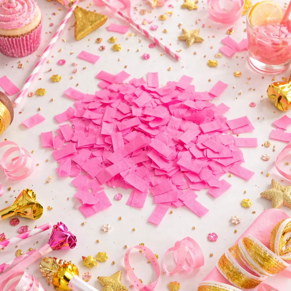 Confettis en Papier de Soie Rose