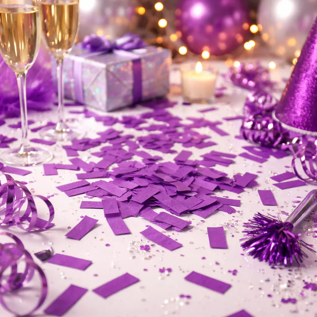Confettis en Papier de Soie Violet