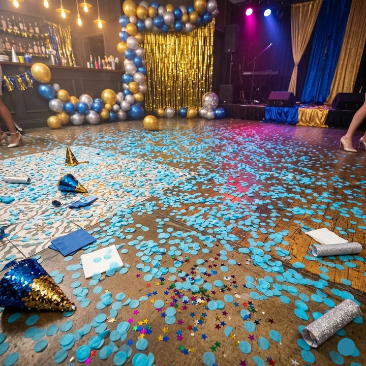 Confettis en Tissu Bleus
