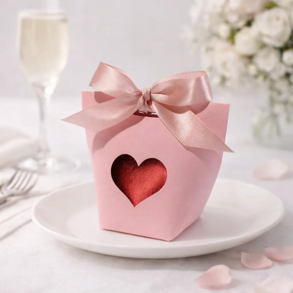 Contenant à Dragées Mariage Rose Originale