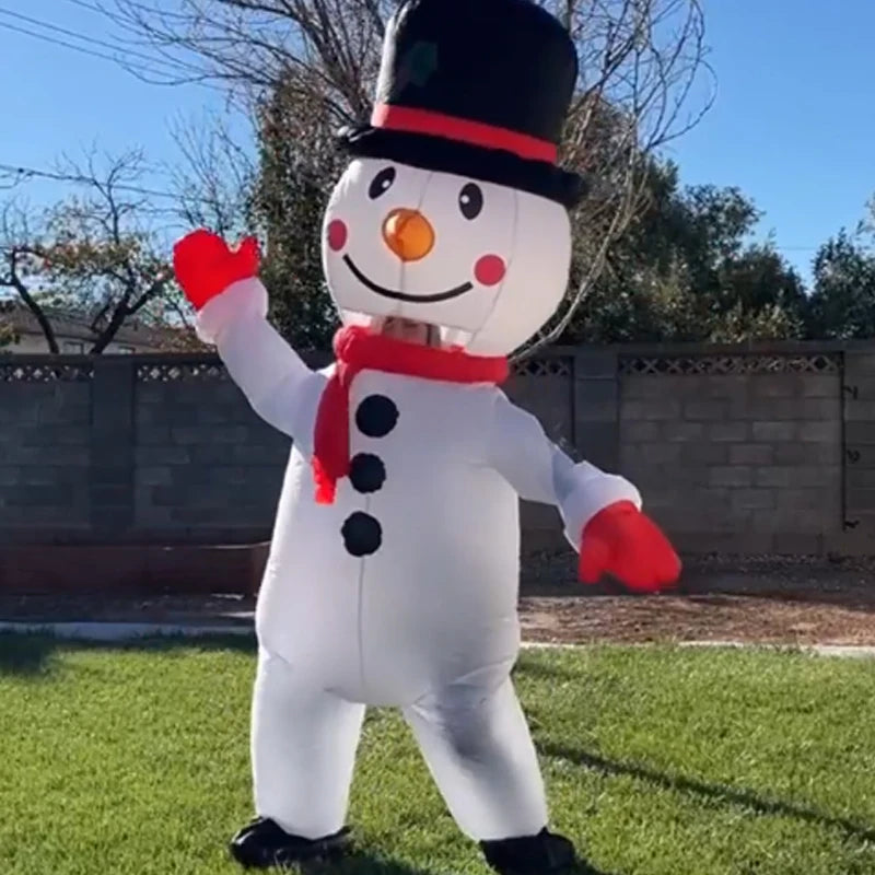 Costume Bonhomme de Neige Gonflable en Polyester 