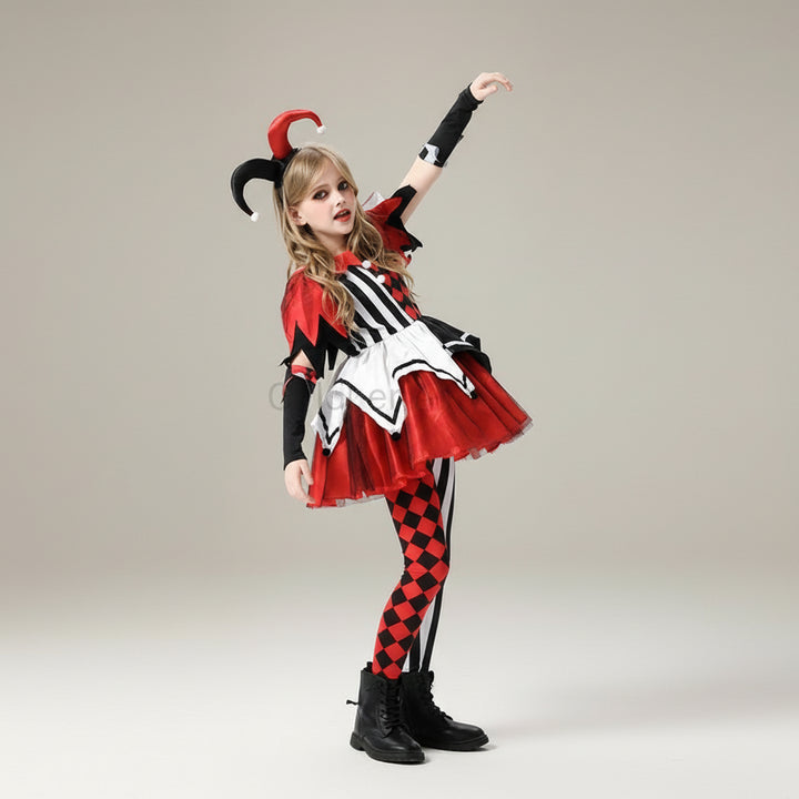 Costume Clown Arlequin Fille
