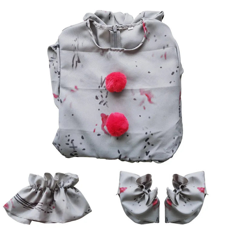 Costume Clown Effrayant Gris Génial