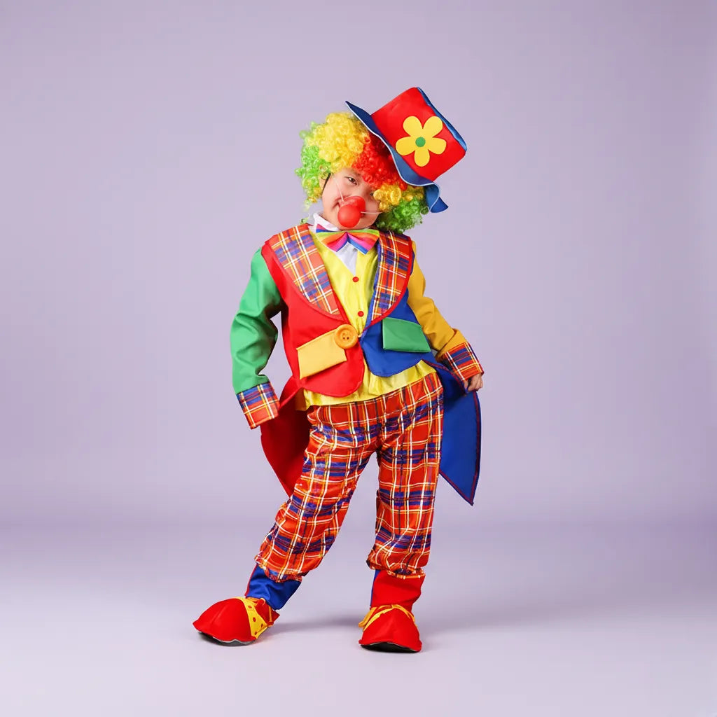 Costume Clown Enfant à Carreaux