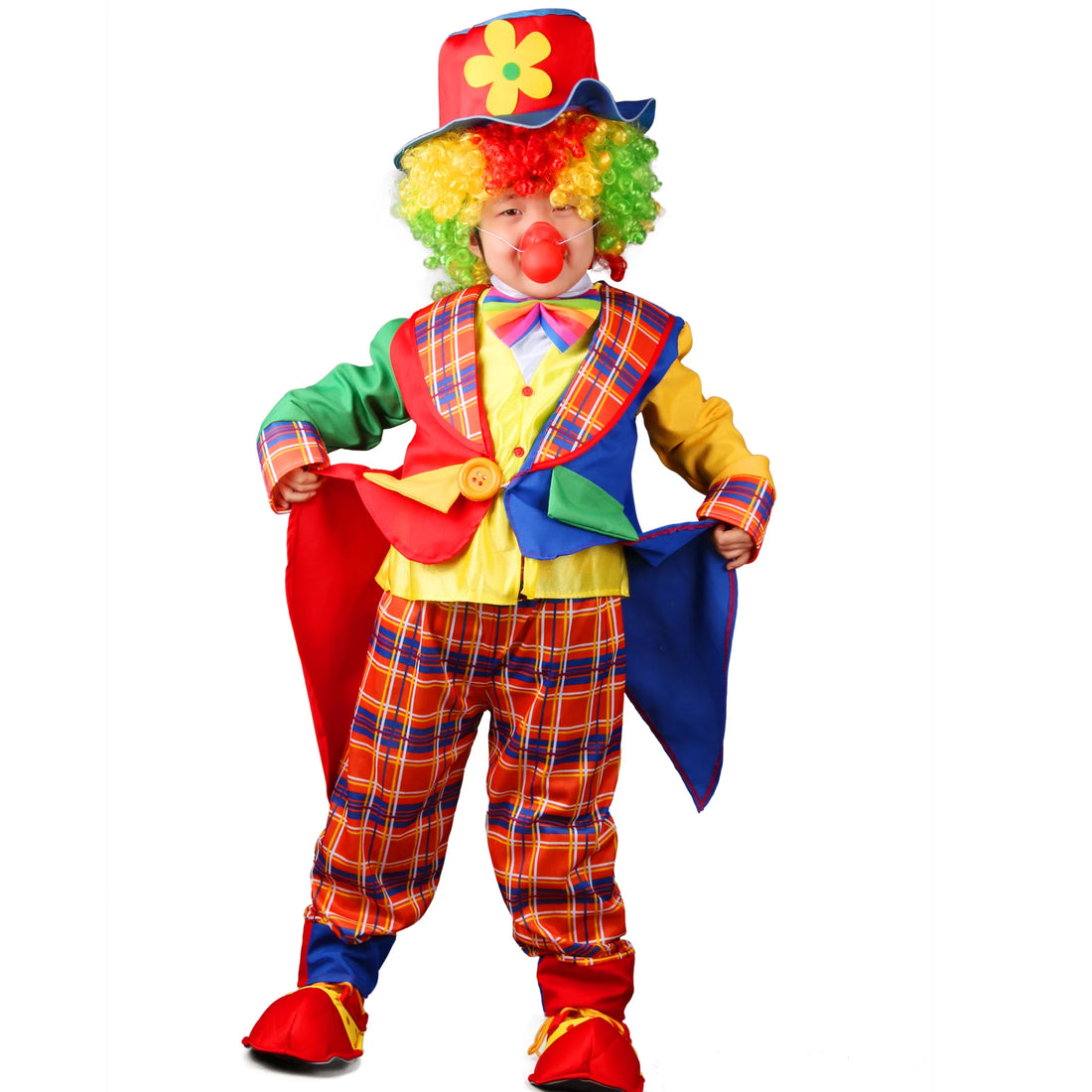 Costume Clown Enfant à Carreaux Stylé