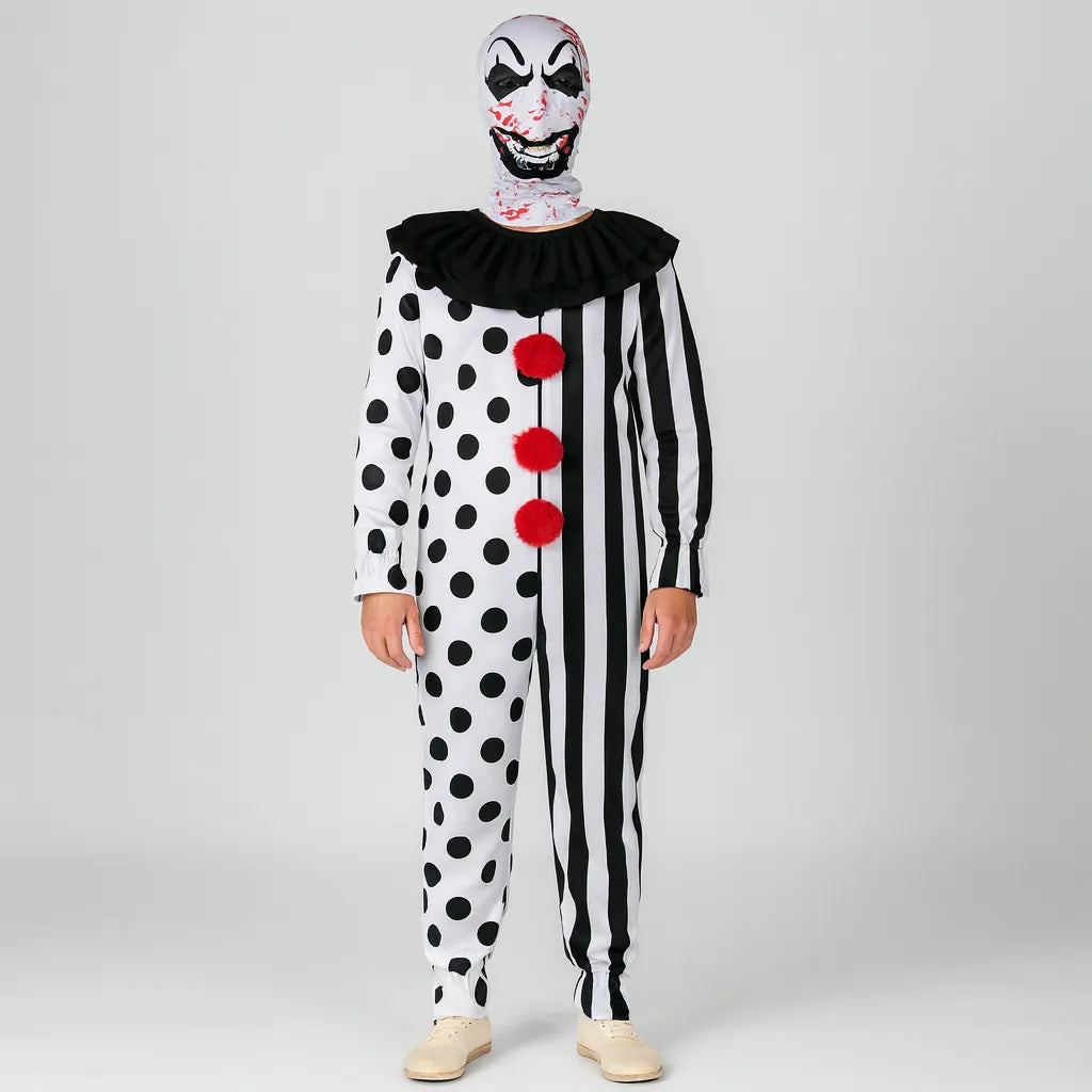 Costume Clown Noir et Blanc