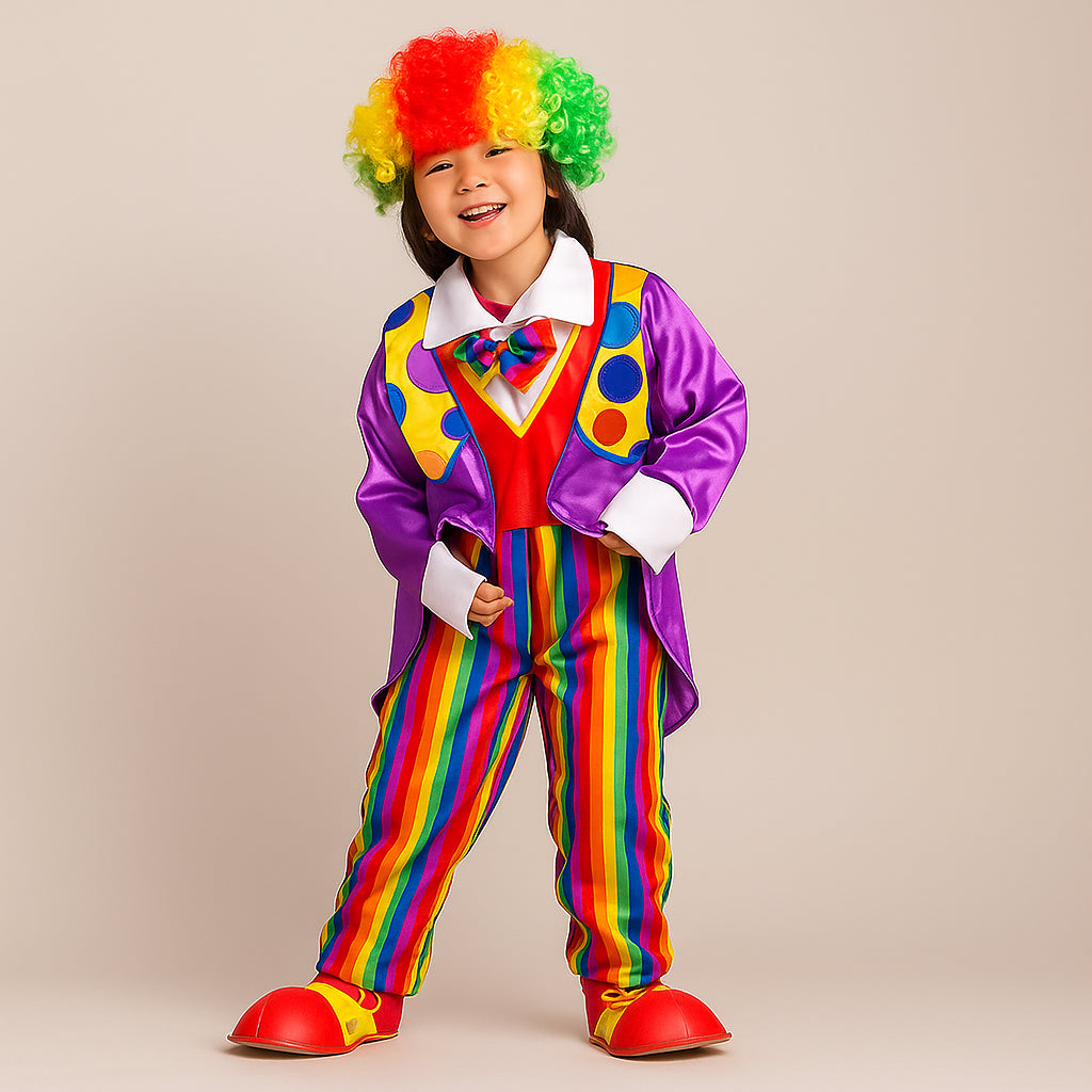Costume Clown à Rayures Coloré
