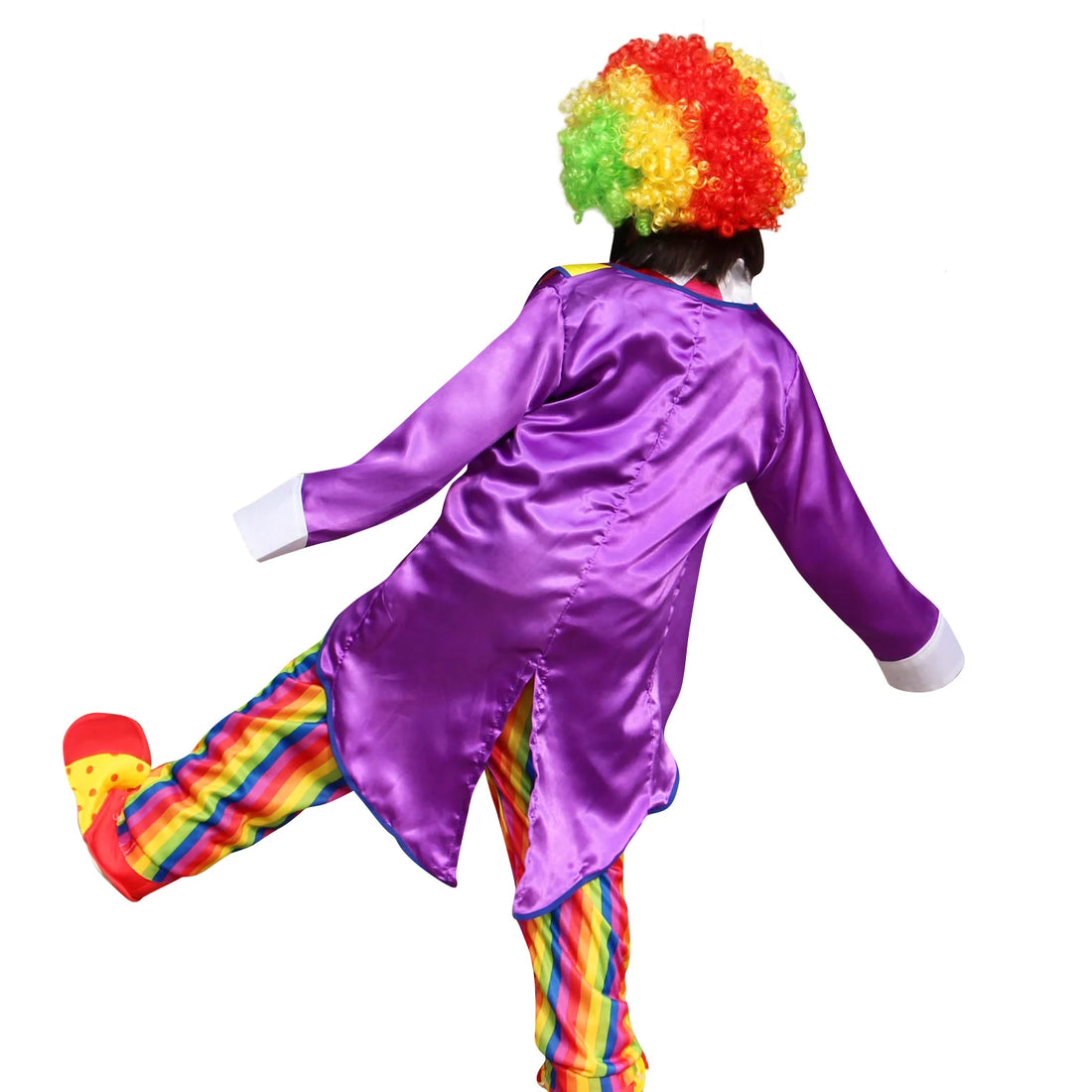 Costume Clown à Rayures Coloré Festif 