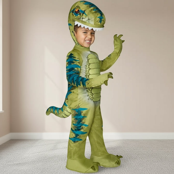 Costume Dinosaure Carnaval Enfant Vert