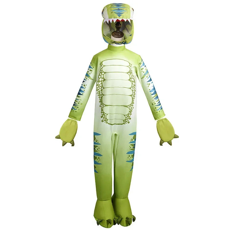 Costume Dinosaure Carnaval Enfant Vert de qualité