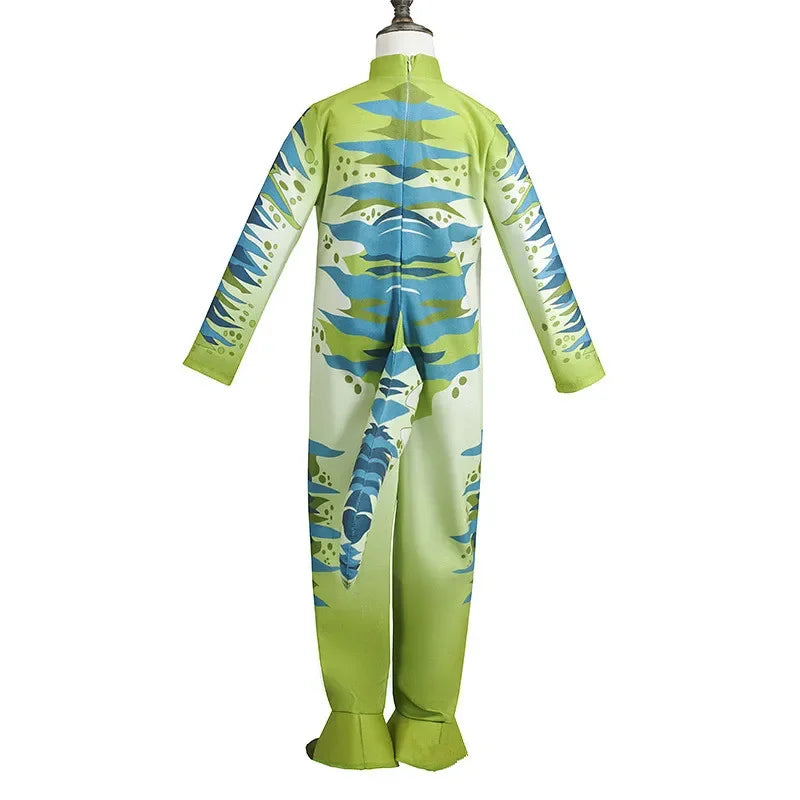 Costume Dinosaure Carnaval Enfant Vert léger