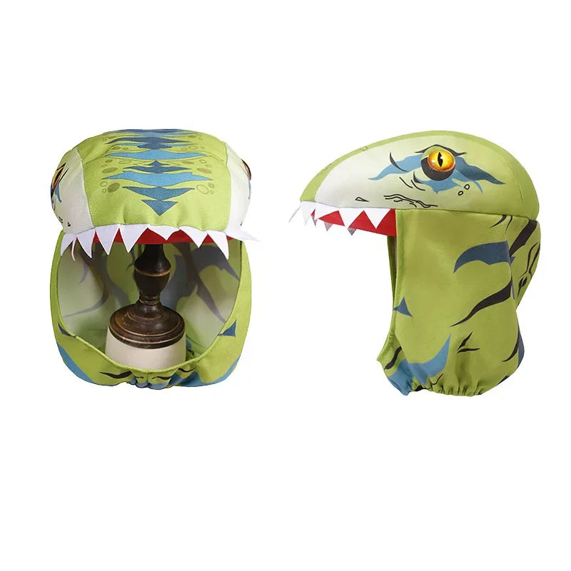 Costume Dinosaure Carnaval Enfant Vert tete