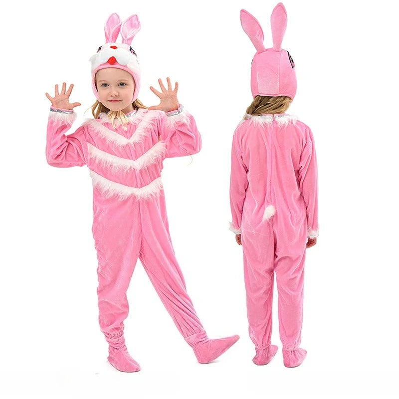 Costume Lapin Rose Enfant Unique