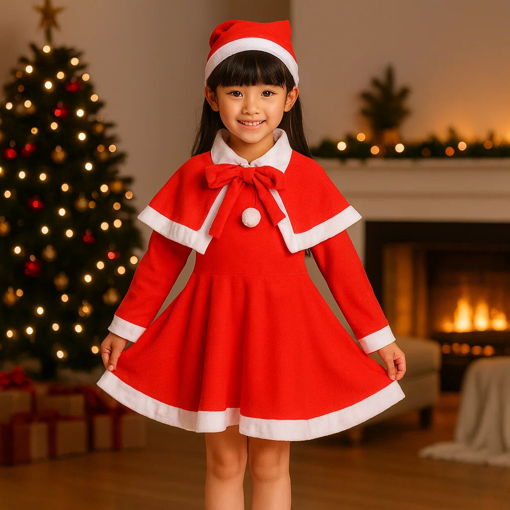 Costume Mère Noël Fille