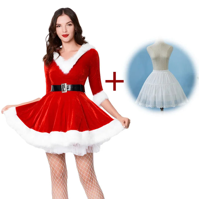 Costume Noël Femme Sexy Rouge chic