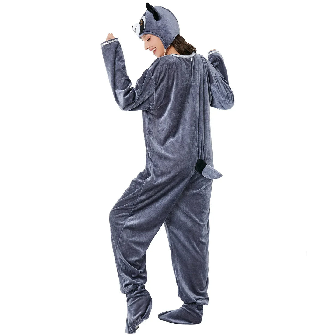 Costume Ours Gris Adulte Dos
