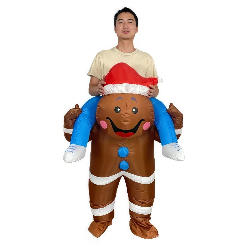 Costume Pain d’Épice Gonflable Rigolo en Polyester 