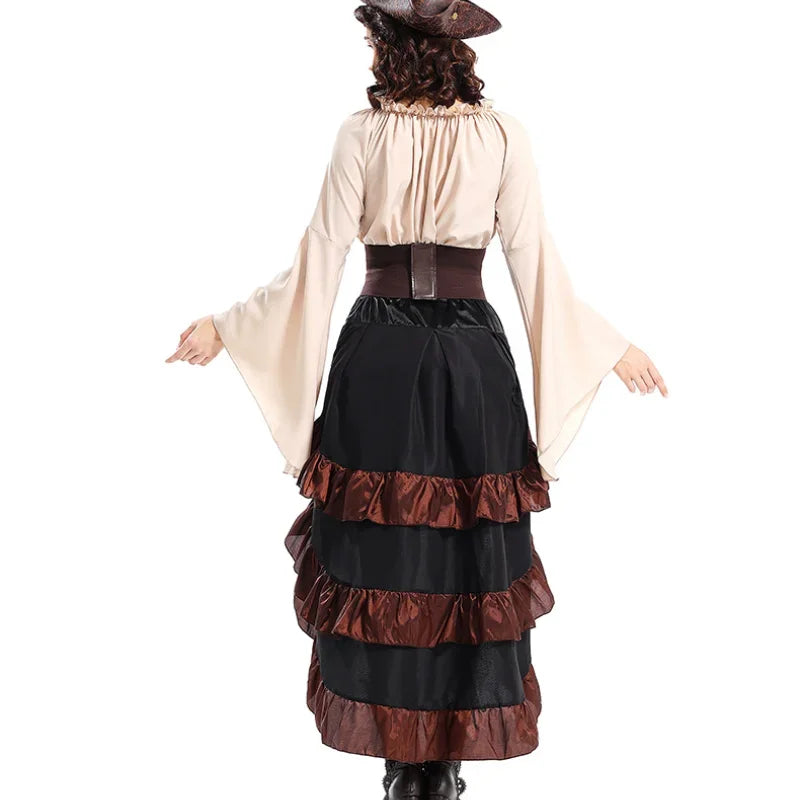 Costume Pirate Femme Elégant Dos