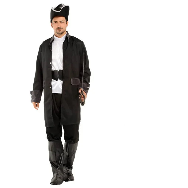Costume Pirate Pour Homme Noir Design