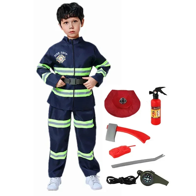 Costume Pompier Bleu Complet