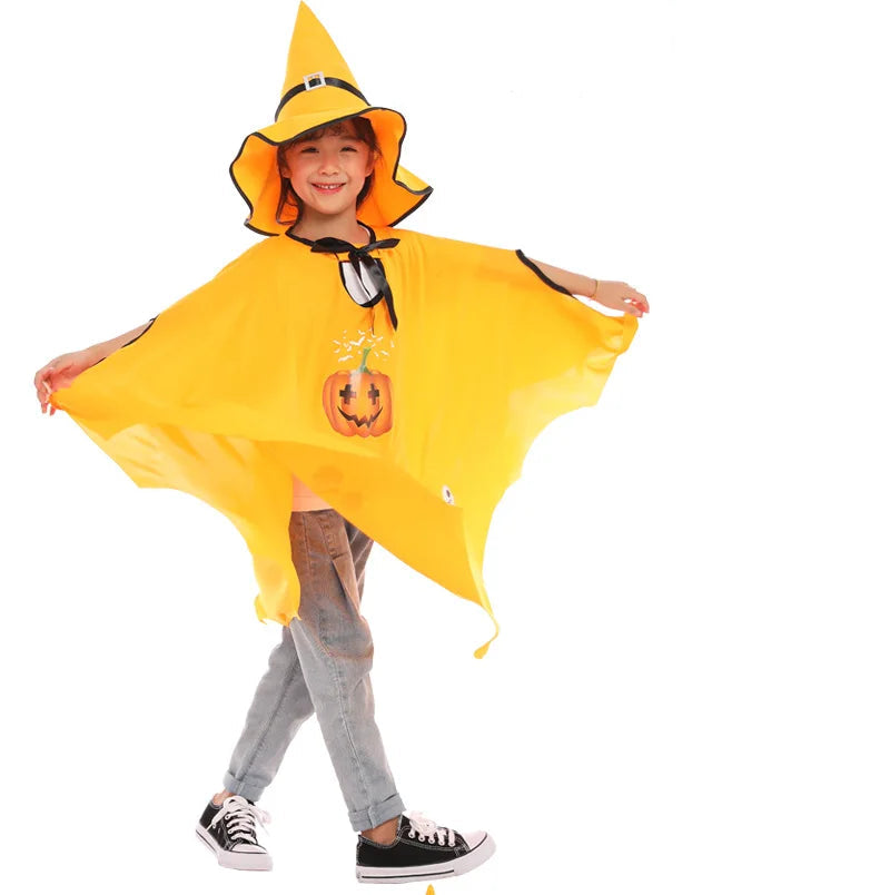 Costume Sorcière Ample Jaune pour Garçon