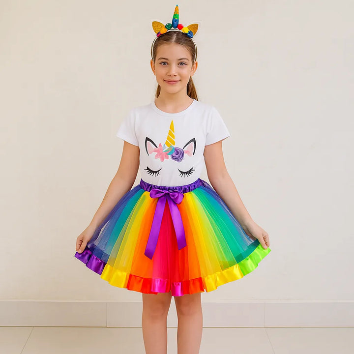 Costume Tutu Licorne Multicolore