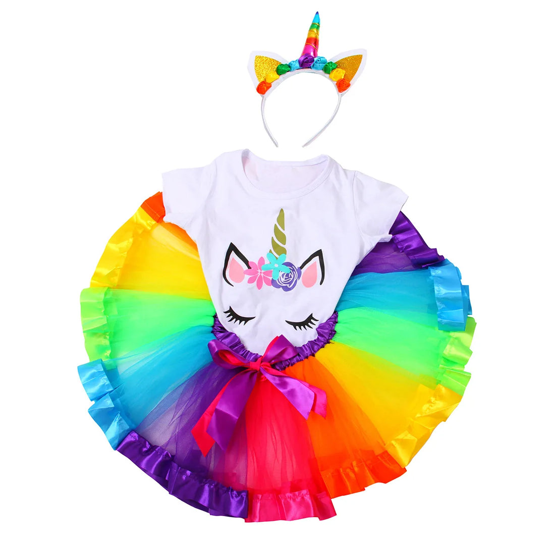 Costume Tutu Licorne Multicolore Beau