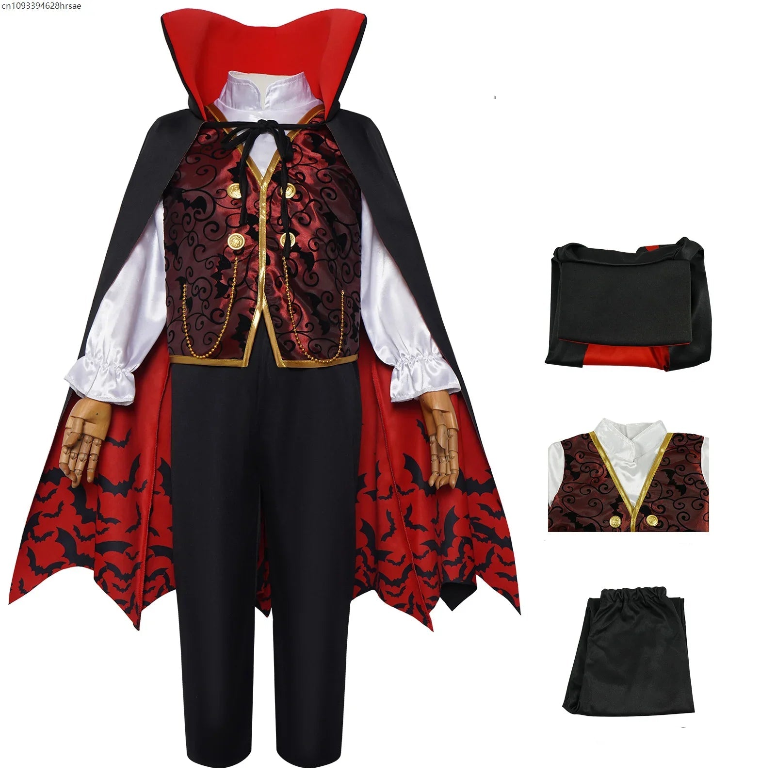Costume Vampire Enfant Raffiné Style