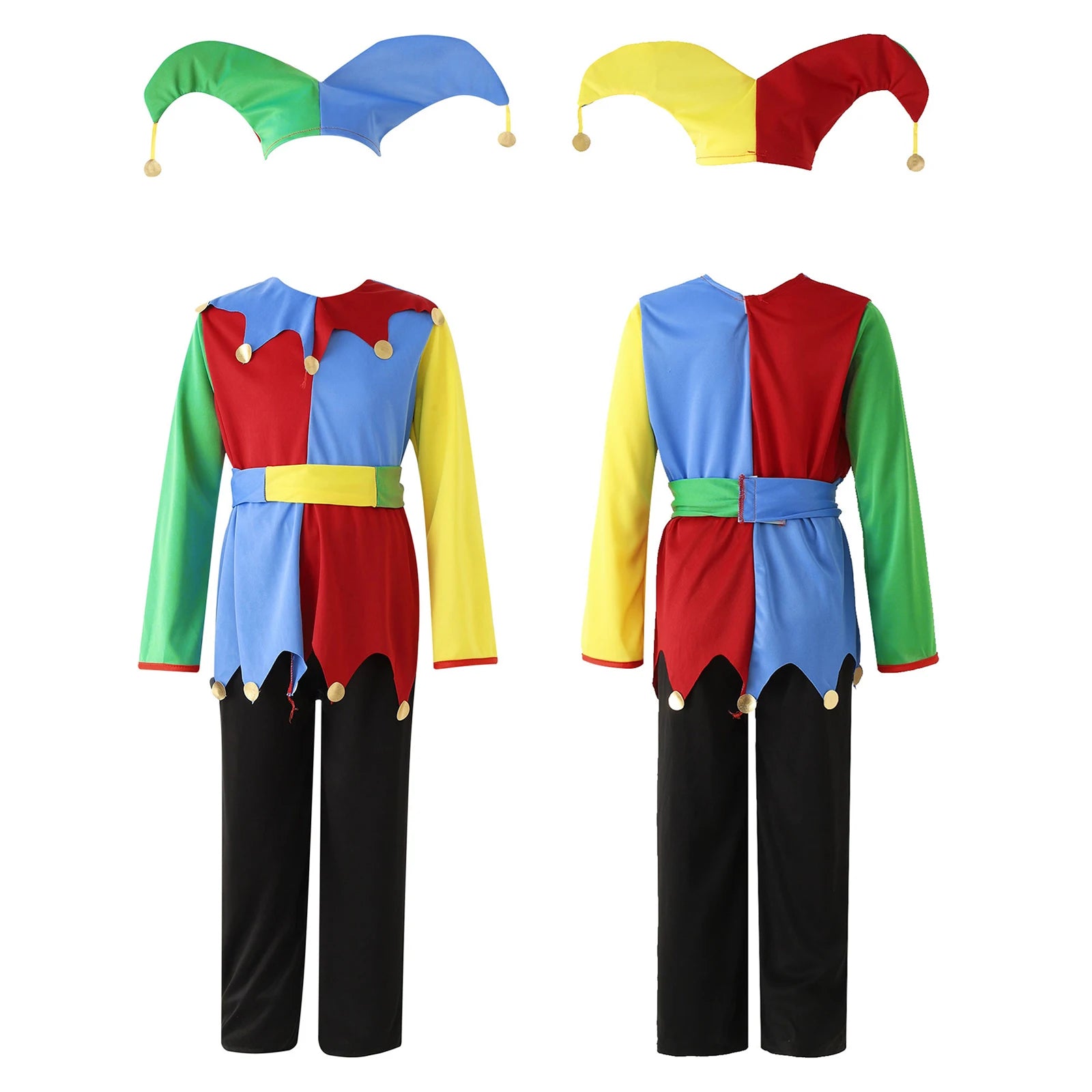 Costume de Clown Cirque Coloré Stylé